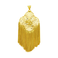 Ensemble de pendentifs de mariée plaqué or 14K 18K 24K, design floral tendance, style africain, turc, Dubaï, éthiopien, érythréen, vente en gros