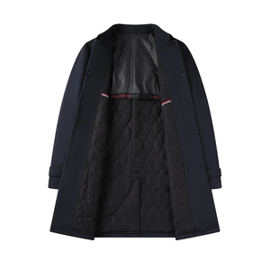 Manteau long élégant pour homme, trench-coat classique, manteau d'affaires léger, coupe-vent, imperméable, pour le bureau, les voyages, les activités de plein air - Product Image 1