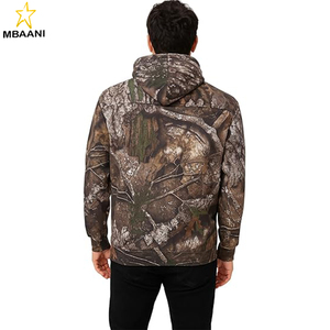 Sweat à capuche camouflage pour homme et femme - Équipement de chasse en polaire premium avec poche zippée - Product Image 3