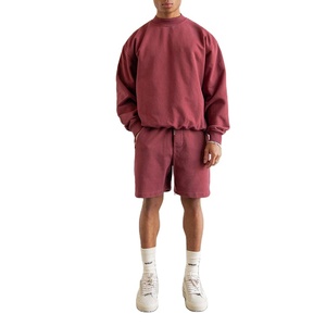 Ensemble de vêtements de sport d'été à séchage rapide pour hommes, imprimé de marque personnalisée, ensemble 2 pièces de shorts de fitness respirants à motif solide, grande taille - Product Image 3
