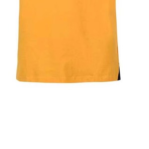 Camiseta de Manga Corta para Hombre, Color Sólido, Cuello Redondo, Tejido de Punto, Corte Regular, Ribete en Contraste, Estilo Casual, Amarillo - Product Image 5