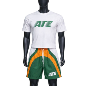 ชุดเซ็ตเสื้อยืดแขนสั้นคอกลมผ้าฝ้ายลำลองและกางเกงขาสั้นพิมพ์ลายดิจิทัลสำหรับผู้ชาย ชุดฤดูร้อน 2 ชิ้น - Product Image 1