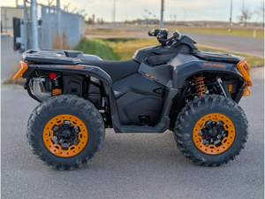 Can-Am Outlander XTP รถเอทีวีเกรดอุตสาหกรรม รุ่น OEM ปรับแต่งได้ สีดำพร้อมล้อสีส้มและระบบกันสะเทือน - Product Image 2