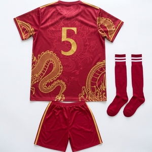 Camiseta de Fútbol Personalizada de Una Pieza con Nombre y Número Personalizados, Uniforme de Equipo de Secado Rápido, Camiseta de Fútbol de Manga Corta para Verano - Product Image 5