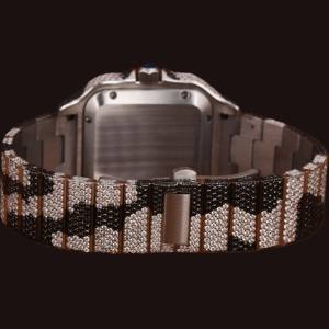 New Luxurious Black and White Moissanite Diamond <b>Square</b> Case With Auto Date Features Glass Dial Fashion Hip Hop <b>Man's</b> <b>Watch</b> - Product Image 6