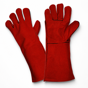Gants en cuir confortables, texture lisse, poignets froncés, durables, antidérapants, usage général, construction robuste - Product Image 1