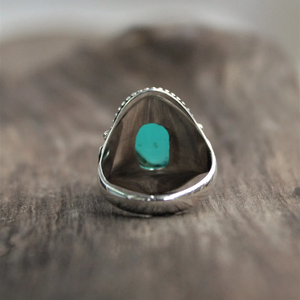 แหวนพลอยอะควาคาลซีโดนี เงินแท้ 925 แหวนดีไซน์เก๋ สไตล์โบโฮ สำหรับผู้หญิง - Product Image 4