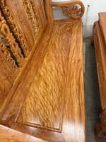Ensemble de canapés de salon traditionnels en bois massif sculpté, 9 pièces, luxe, pour hôtel et villa