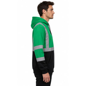 Ropa de seguridad profesional OEM al por mayor, sudadera con capucha reflectante para hombre, en oferta, chaquetas de seguridad de alta visibilidad para el trabajo. - Product Image 5