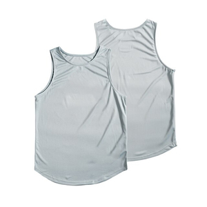 Ensemble de maillot de basket-ball blanc pour homme, débardeur sans manches et short, 100% polyester, respirant, taille élastique, coupe régulière, couleur unie - Product Image 5