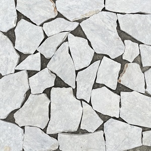 Dalles de marbre et d'ardoise irrégulières, aléatoires, rustiques, résistantes à l'eau, pour revêtement mural et sol extérieur, noir, gris, blanc, beige - Product Image 3