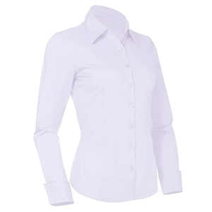 Camisa Formal de Mujer, Corte Entallado, Colores Sólidos, Estilo Slim Fit, con Botones, para Oficina, Negocios, Trabajo, Modelo 2026 HD - Product Image 3