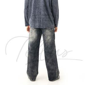 Jeans baggy pour hommes personnalisés avec logo OEM, jeans baggy pour hommes très vendus, jeans baggy droits pour hommes personnalisés - Product Image 6