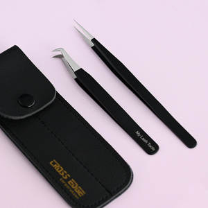Japan Stainless Steel 90 Degree Fiber Tip <b>Lash</b> Isolation Tweezers Straight Eyelash Extension Tweezers Mega Volume Tweezers - Product Image 1