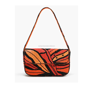 Bolso de mensajero de diseñador de estilo bohemio indio para mujer, bolso de hombro hecho a mano con cuentas para compras de noche - Product Image 4