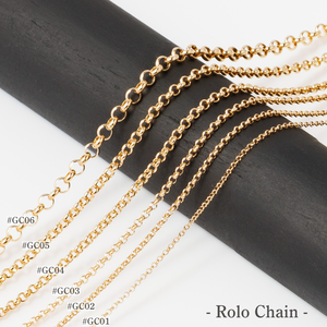 Chaîne Rolo en Or Massif Pt850/950/K18/K14/K10 de la marque Nakagawa Corporation Japon, disponible en OEM, avec breloque, collier tendance - Product Image 1