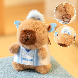 Porte-clés en peluche Aika Capybara mignon en coton pour filles - <span class=keywords><strong>Breloque</strong></span> de sac cadeau de boutique - Product Image 5