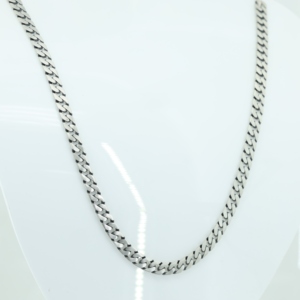 ขายส่งสร้อยเงินแท้ 925 สำหรับผู้ชาย คุณภาพสูง ขนาด 3/4/5/6 มม. แบบแบนโค้ง Cuban Link Chain สไตล์ไมอามี่ ฮิปฮอป - Product Image 3