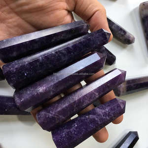 Lepidolite naturelle Jumbo Poli Point Style Feng Shui Reiki Pierre précieuse de guérison Pierre semi-précieuse fabriquée pour la méditation - Product Image 4