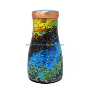 Venta al por mayor ecológica impresión esmaltada junto a la cama jarra de cobre puro para beber aumentar su consumo de agua a buen precio - Product Image 1