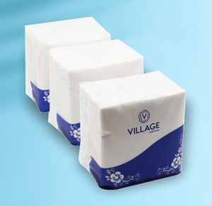 Serviettes en papier recyclé écologiques 3 plis, serviettes en papier jetables pour cocktails, fournisseur de serviettes de table jetables de haute qualité - Product Image 5