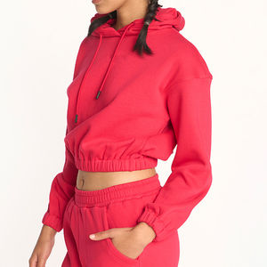 Nouvelle Arrivée de Haute Qualité – Sweat à Capuche Court 100 % Coton pour Femme, Manches Longues, Style Décontracté Streetwear, Tendance Hiver - Product Image 4