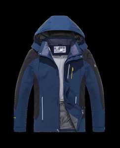 Men's Winter <b>Waterproof</b> Hooded Puffer <b>Jacket</b> Solid Color Sporty Design Stand Collar Zipper Closure <b>Red</b> Black - Product Image 3