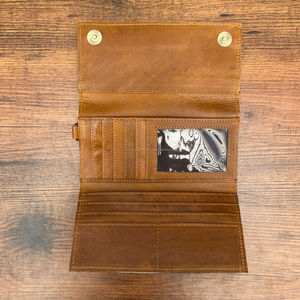 กระเป๋าสตางค์ยาวสามพับหนังวัวแท้สำหรับผู้หญิงดีไซน์เนอร์อเนกประสงค์สำหรับผู้หญิง - Product Image 6