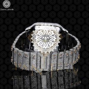 Reloj de Lujo para Hombre Charm, Bisel con Diamantes en Oro Rosa, Correa de Acero Inoxidable Roja, Movimiento Mecánico Analógico, Fecha Automática, Caja de 40 mm - Product Image 5