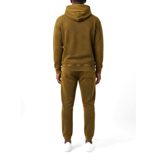 Conjunto Deportivo de Invierno para Hombre, con Logotipo Personalizado, Lavado Ácido, Transpirable, Sudadera con Capucha de Felpa Gruesa y Pantalones Jogger, Estilo Urbano, Dos Piezas - Product Image 2
