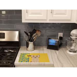 แผ่นจานเสิร์ฟอาหารในครัวสีขาวทองมีขนาดใหญ่ลายดอกทานตะวันฤดูร้อน - Product Image 2