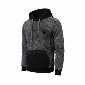 Best Manufacturer Made <b>Lightweight</b> Customized Design Basics Cotton Blended <b>Men</b> Acid Wash <b>Hoodies</b> - Product Image 3