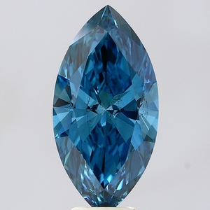 Diamant de laboratoire de 5,09 carats, taille marquise, bleu vif fantaisie, SI1, certifié IGI, diamant CVD en vrac pour la fabrication de bijoux - Product Image 1