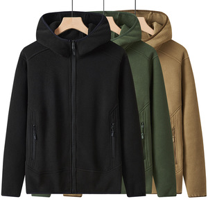 Hooded Fleece <b>Jacket</b> Unisex Solid Color Sleeveless Zipper Closure Regular Fit Breathable Sportswear 100% Polyester Autumn Wear - Product Image 4