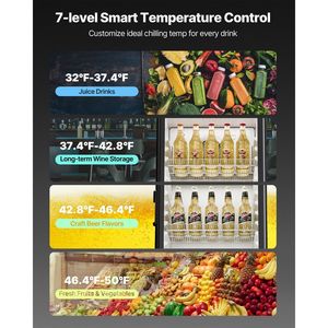 Refrigerador Comercial con Puerta de Vidrio de 8.1 Pies Cúbicos, Enfriador Vertical de Bebidas, Refrigerador para Vino y Exhibición de Productos - Product Image 4