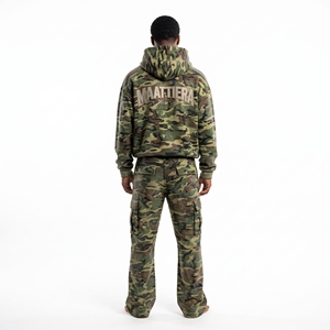 <b>Mens</b> <b>Camo</b> Tracksuit Set Hoodie <b>Cargo</b> Pants Rhinestone Detail Custom Streetwear Sportswear Matching Outfit New Style - Product Image 4