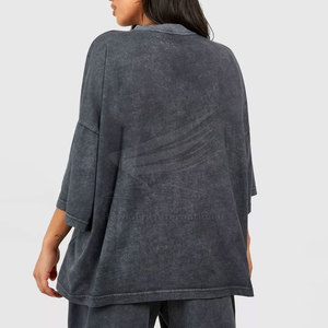 T-shirt décontracté et élégant pour femme, léger et doux, 100 % coton toile respirant, manches courtes, tenue d'été - Product Image 2