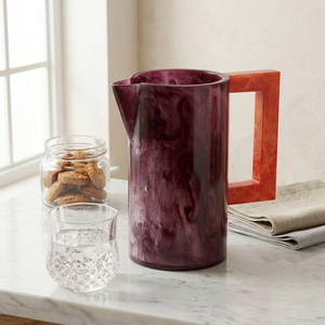 Pichet en résine élégant et classique, fait main, durable, léger, décoratif, modèle DIY, thème ange et amour religieux, écologique, 1,5 L - Product Image 2