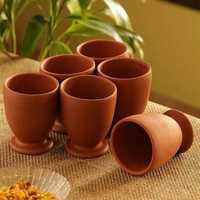 Cangkir Tanah Liat Kulhad Mewah Buatan Tangan Premium, Keramik Alami, Rustic, Aromatik, untuk Teh Kopi, Dapat Digunakan Kembali, Ramah Lingkungan, Terakota