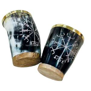 Corne à boire viking en corne de buffle naturelle, artisanale, polie, écologique, durable, sans danger pour les aliments, mythologie nordique, tasse à bière médiévale - Product Image 6