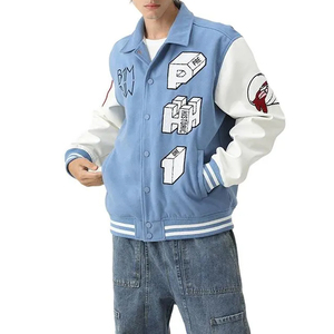 Custom Clothing Manufacturer Patch Design Embroidered Letterman Varsity <b>Jackets</b> Low MOQ <b>Bomber</b> Coat High Quality <b>Jacket</b> Supplier - Product Image 5