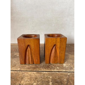 Porte-bougies carrés en bois de teck faits à la main, OEM, sur mesure, vente en gros |   Aqudus Saleem Inde - Product Image 1
