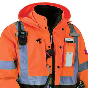 Custom Men Reflective Safety <b>Jacket</b> High-Visibility Waterproof Workwear Winter Security Guard <b>Construction</b> <b>Jacket</b> BY HI - Product Image 2