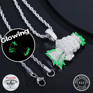 Collar con Colgante de Personaje Demoníaco, Completamente Adornado con Moissanita, Colgante Personalizado de Personaje Hip Hop, Joyería de Moda Urbana - Product Image 3