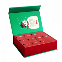 Recycler logo personnalisé impression de gros vide beauté emballage cadeau 10 jours maquillage calendrier de l'avent boîte