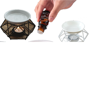 Supports de sol pour décoration de la maison, bougeoir géométrique en fil de fer pour mariage bougeoir en or rose/ - Product Image 3