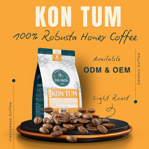 กาแฟโรบัสต้าคั่วอ่อน ดาลาคอน พรีเมียม บดละเอียด รสคาราเมลหวานละมุนจากเวียดนาม  OEM/ODM ราคาดีที่สุด  พร้อมคาเฟอีน - Product Image 1