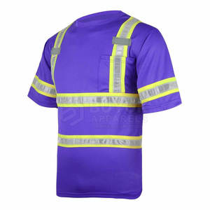 Camiseta de seguridad de manga corta de alta visibilidad, duradera para trabajo industrial, camiseta de seguridad reflectante de alta visibilidad de manga corta - Product Image 2