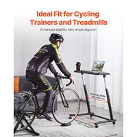 Support de vélo pliable pour cycliste avec roulettes, commande par bouton, cadre métallique verrouillable pour le fitness cycliste