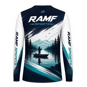 Camisa de Pesca con Capucha para Hombre, OEM ODM, Manga Larga, Impermeable, Transpirable, UPF 50, Protección Solar, Estampada, Tallas Grandes - Product Image 2